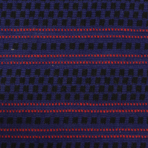 Blue Squares Chunky Knit, Poly-Viscose