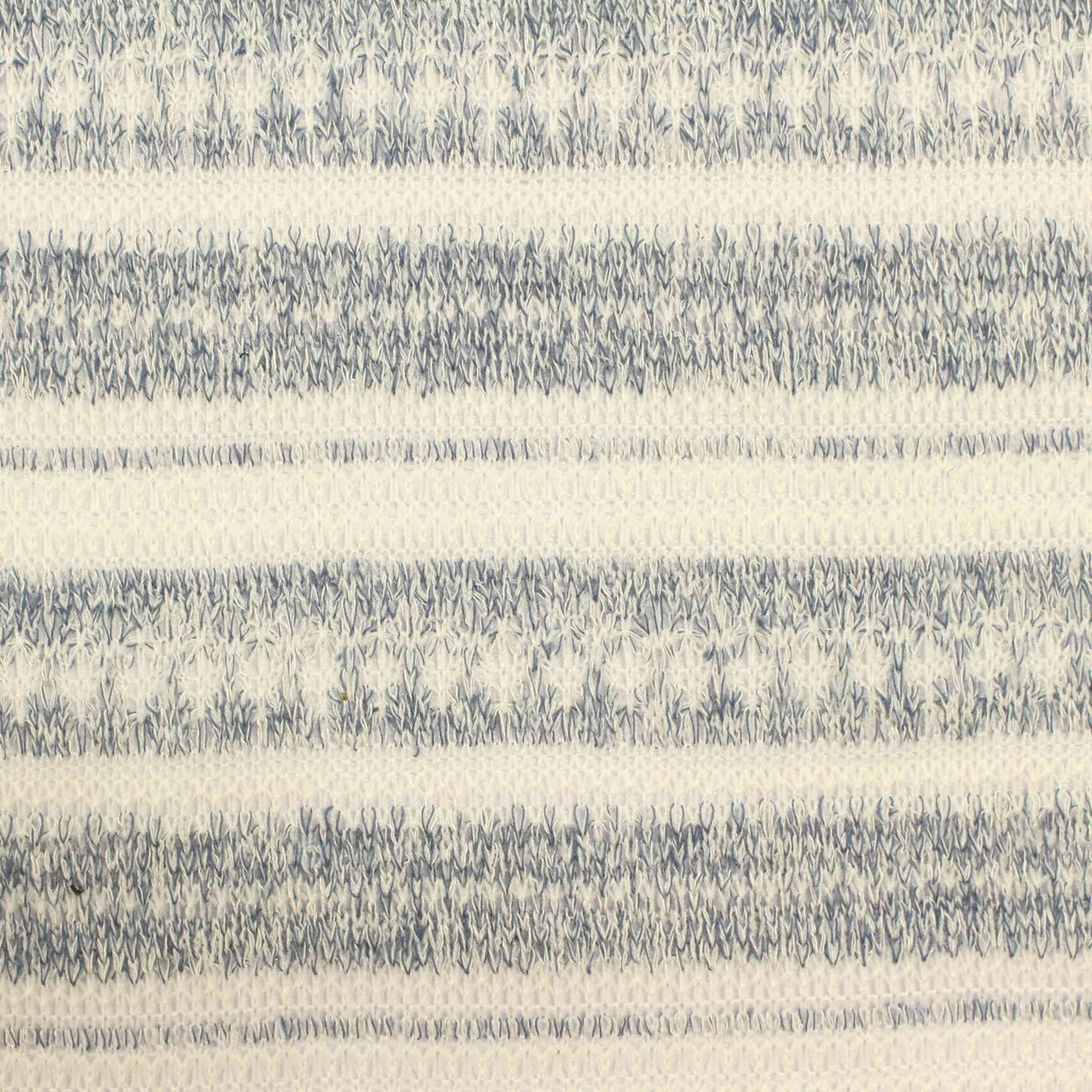 Cream Horizontal-Stripe Chunky Knit, Poly-Viscose, 152 gsm