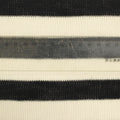 Black Horizontal-Stripe Chunky Knit, Poly-Viscose, 176 gsm
