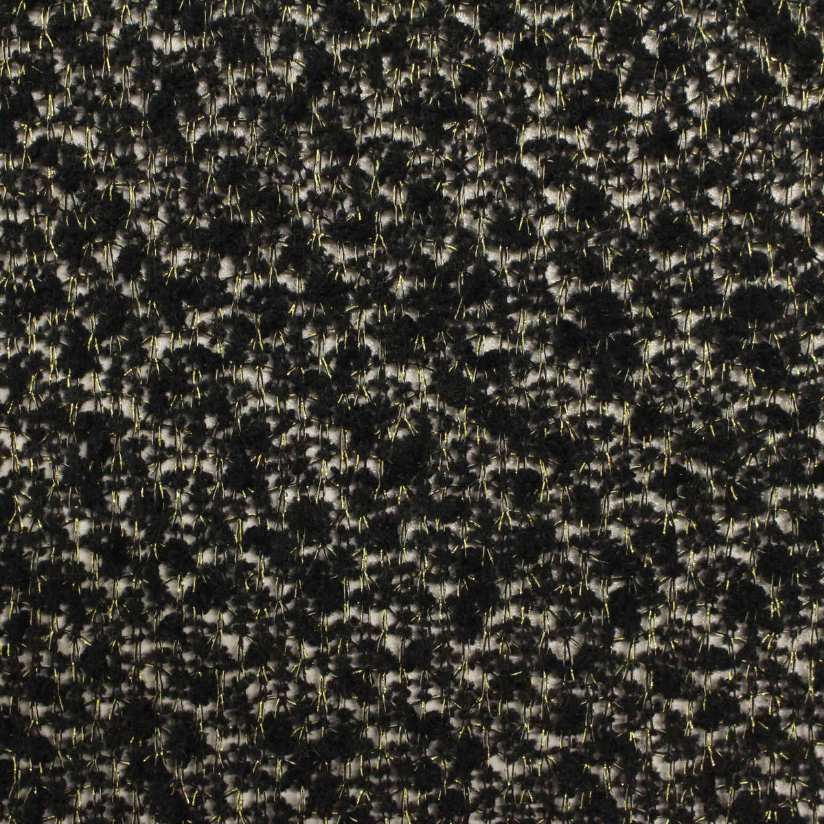 Black Abstract Chunky Knit, Polyester, 156 gsm