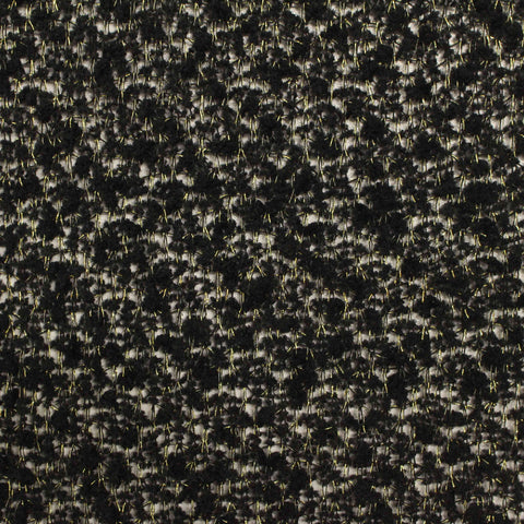 Black Abstract Chunky Knit, Polyester, 156 gsm