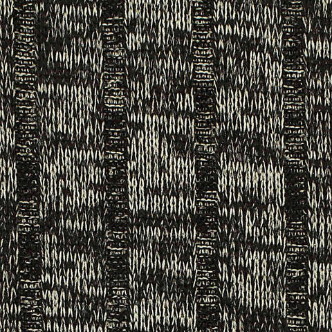 Black Vertical-Stripe Rib Knit, Viscose-Poly, 196 gsm