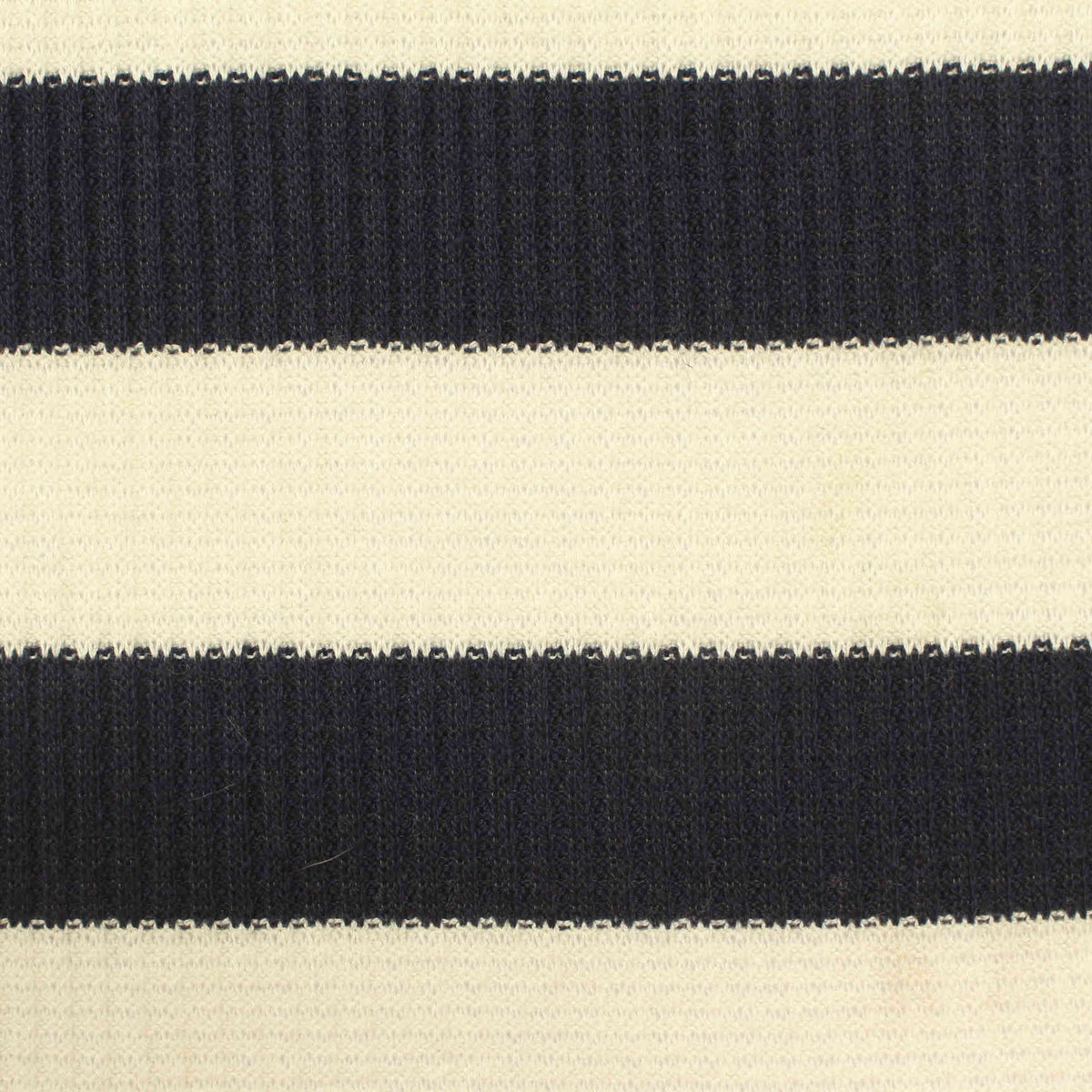 Dark Blue Horizontal-Stripe Rib Knit, Viscose-Poly, 205 gsm