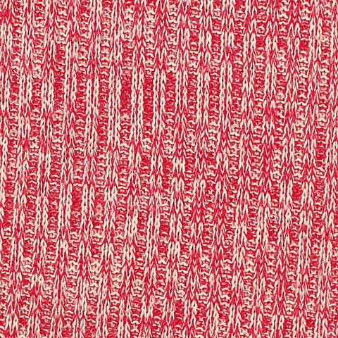 Red Marl Rib Knit, Poly-Viscose, 225 gsm
