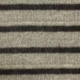 Black Horizontal-Stripe Chunky Knit, Viscose-Poly