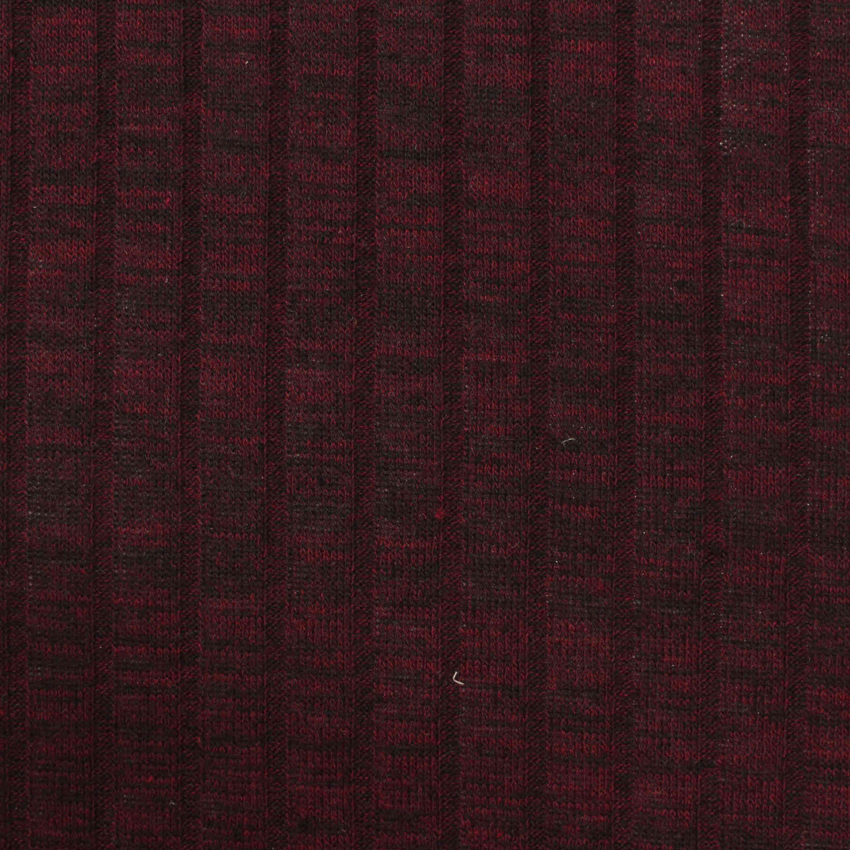 Dark Red Marl Rib Knit, Poly-Viscose, 189 gsm