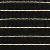 White Horizontal-Stripe Rib Knit, Polyester