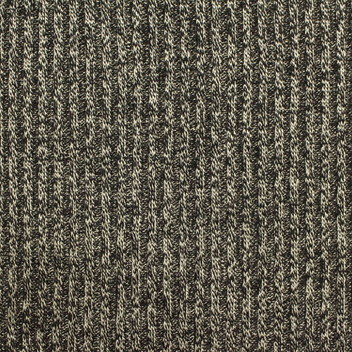 Black Marl Rib Knit, Viscose-Poly, 313 gsm