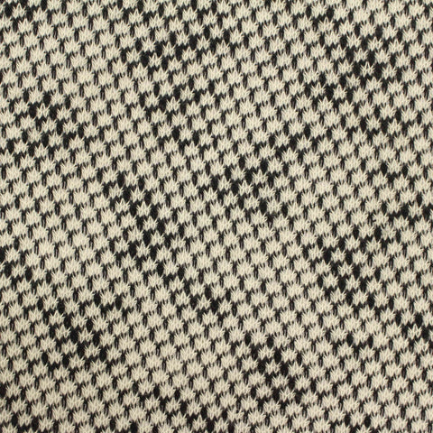 Black Houndstooth Chunky Knit, Poly-Cotton, 183 gsm