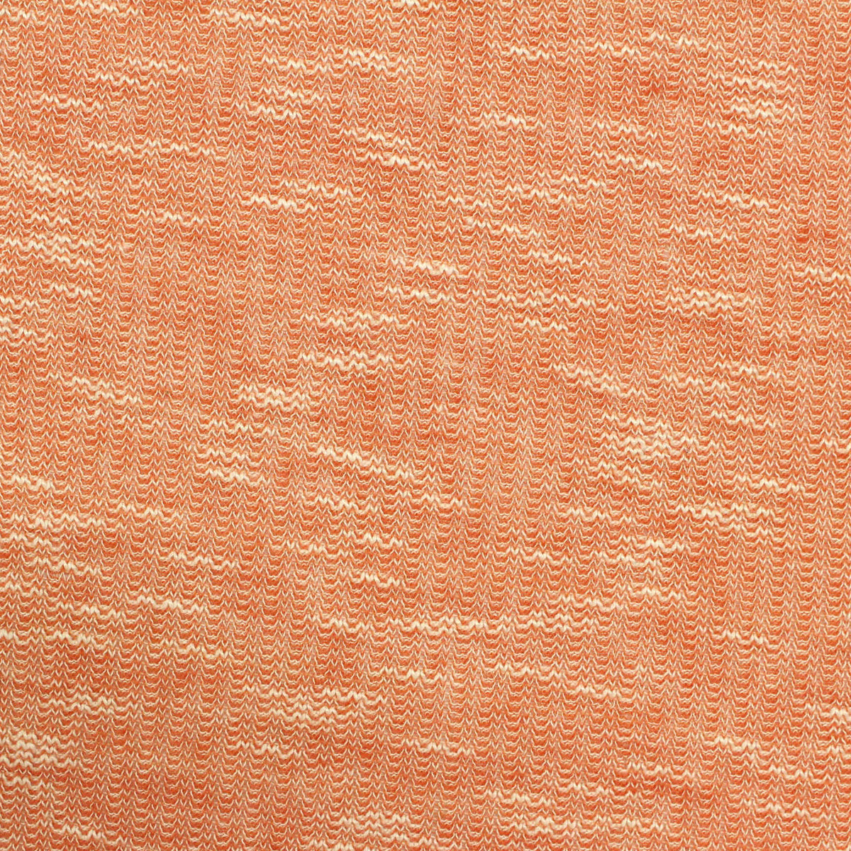 Orange Marl Rib Knit, Viscose-Poly