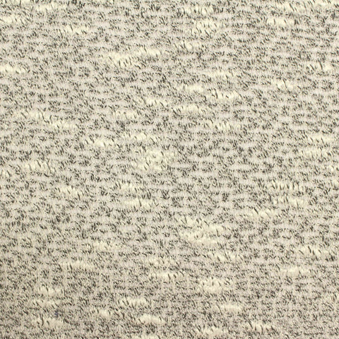 Cream Heathered-Marl Chunky Knit, Viscose-Poly, 173 gsm
