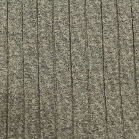 Grey Heather Rib Knit, Cotton