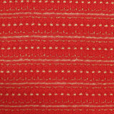 Red Horizontal-Line Chunky Knit, Cotton
