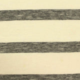 Dark Grey Horizontal-Stripe Jersey Knit, Cotton