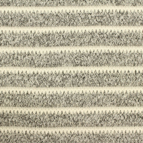 Cream Horizontal-Stripe Knit, Poly-Viscose, 362 gsm