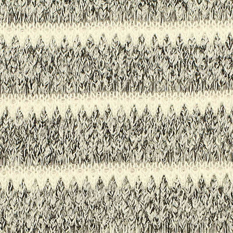 Cream Horizontal-Stripe Knit, Poly-Viscose, 362 gsm