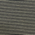 Black Horizontal-Stripe Rib Knit, Poly-Cotton, 273 gsm