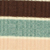 Brown Horizontal-Stripe Rib Knit, Poly-Viscose — texture