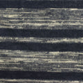Dark Blue Horizontal-Stripe Chunky Knit, Poly-Viscose, 157 gsm