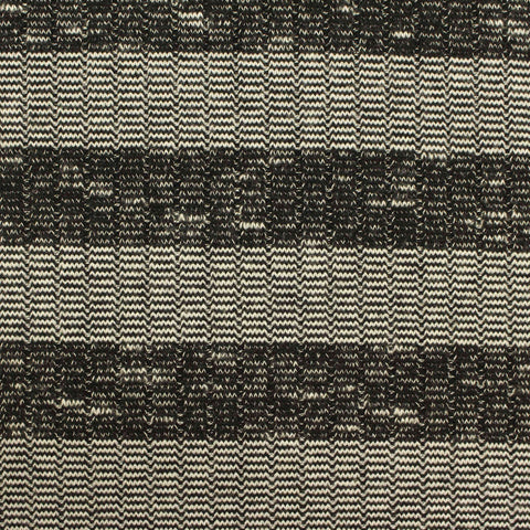 Charcoal Plaid Rib Knit, Viscose-Poly