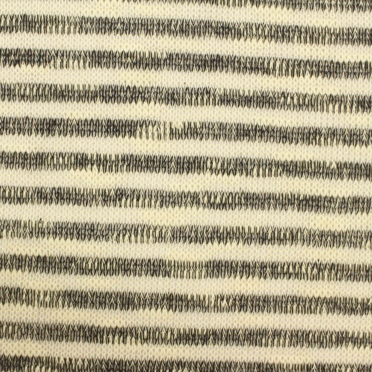Cream Stripe Chunky Knit, Cotton-Poly