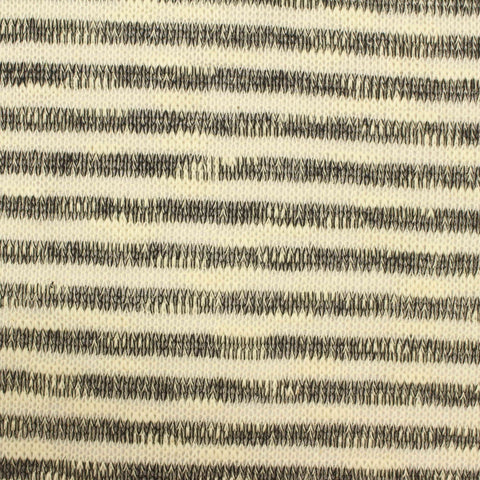 Cream Stripe Chunky Knit, Cotton-Poly