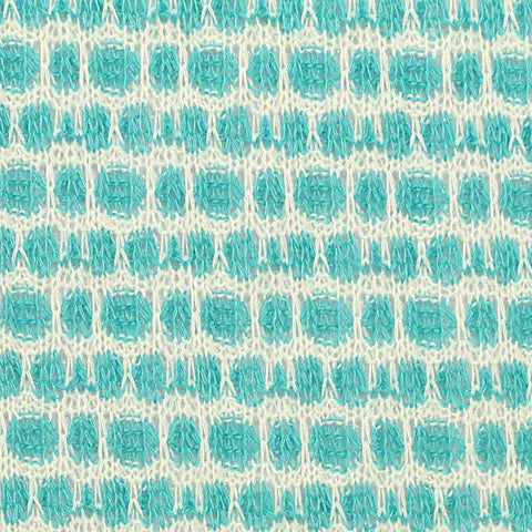 Teal Geometric-Square Chunky Knit