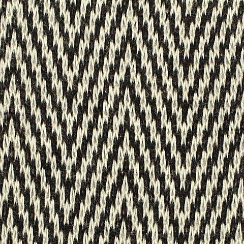 Black Chevron Chunky Knit, Cotton-Poly, 166 gsm