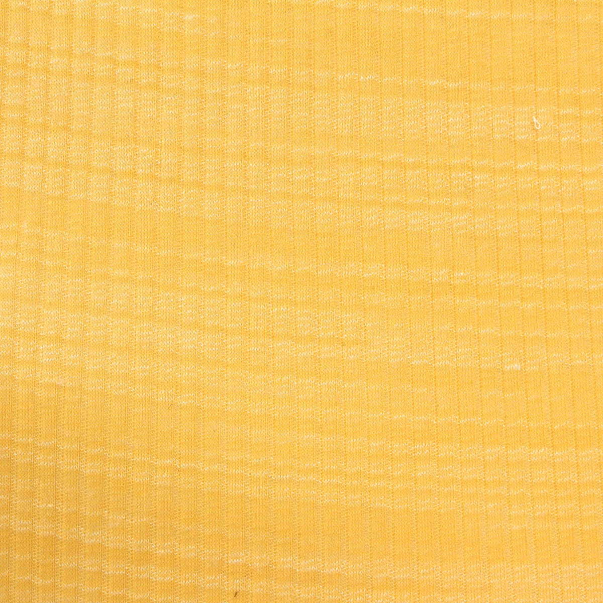 Heathered Yellow Flecks Rib Knit, Poly-Viscose