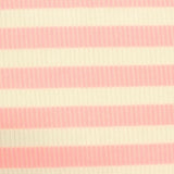 Pink Horizontal-Stripe Rib Knit, Polyester