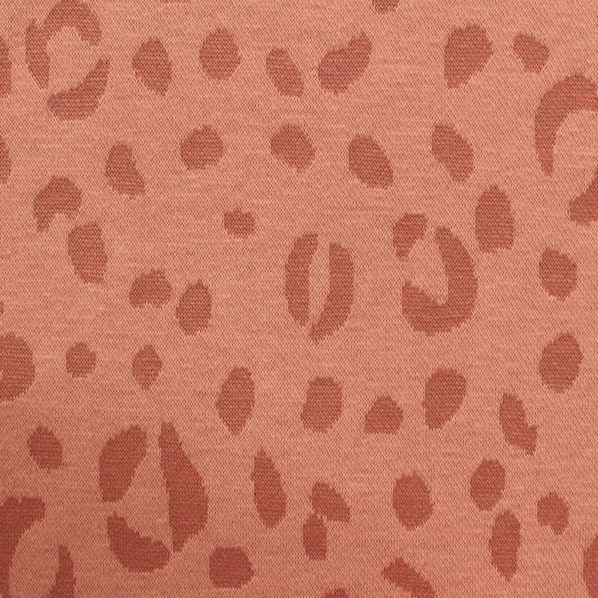 Terracotta Leopard Jacquard, Cotton-Poly