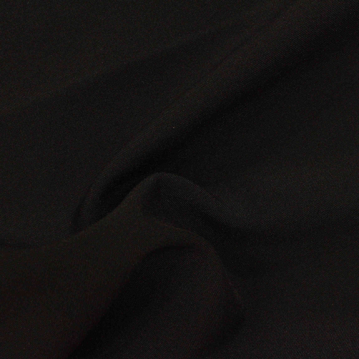 Polyester Viscose Stretch Woven Fabric, 206 gsm — Black