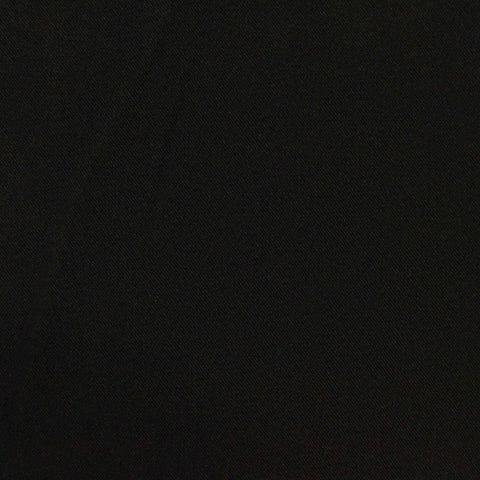 Polyester Viscose Stretch Linen-Look Fabric, 264 gsm — Black
