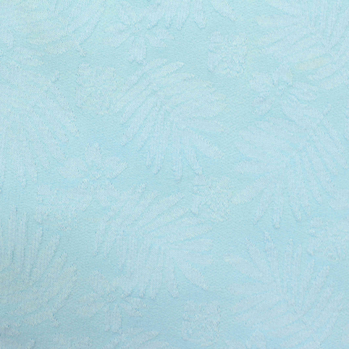 Light Blue Bold-Leaf Jacquard, Poly-Viscose