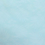 Light Blue Bold-Leaf Jacquard, Poly-Viscose