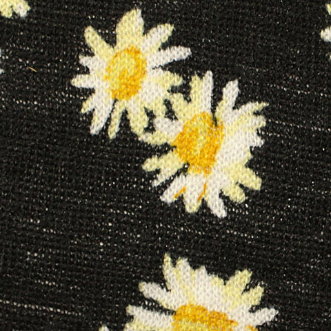 White Daisies Knit, Polyester