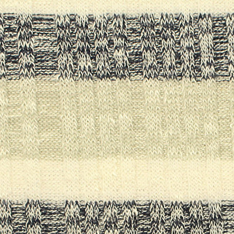 Cream Horizontal-Stripe Knit, Poly-Viscose, 216 gsm