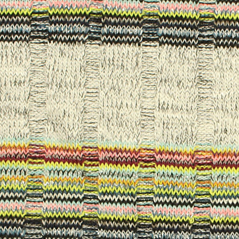 Beige Bands Knit, Poly-Viscose