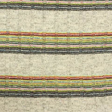 Beige Bands Knit, Poly-Viscose