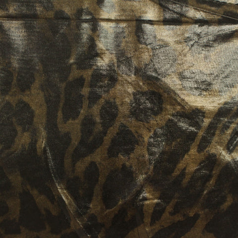 Dark Brown Leopard Knit, Polyester