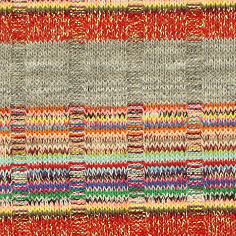 Grey Horizontal-Stripe Knit, Poly-Viscose, 207 gsm