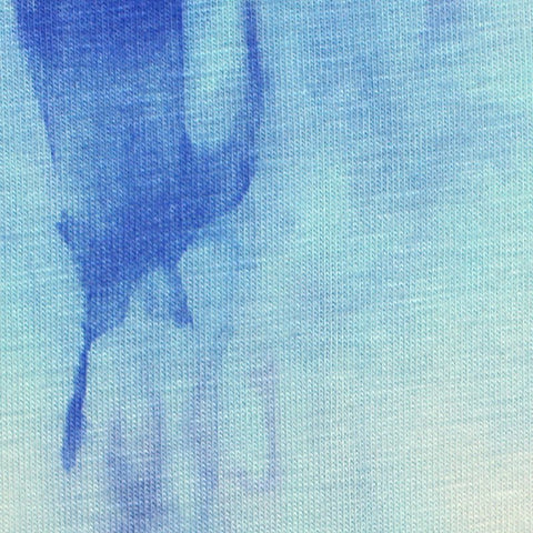 Blue Watercolor Jersey Knit, Polyester