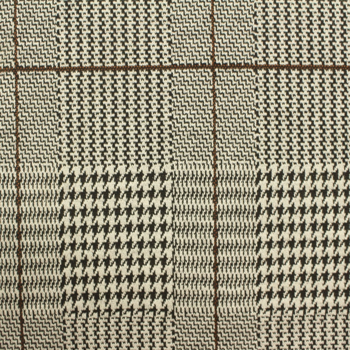 Black Houndstooth Knit, Poly-Viscose, 263 gsm