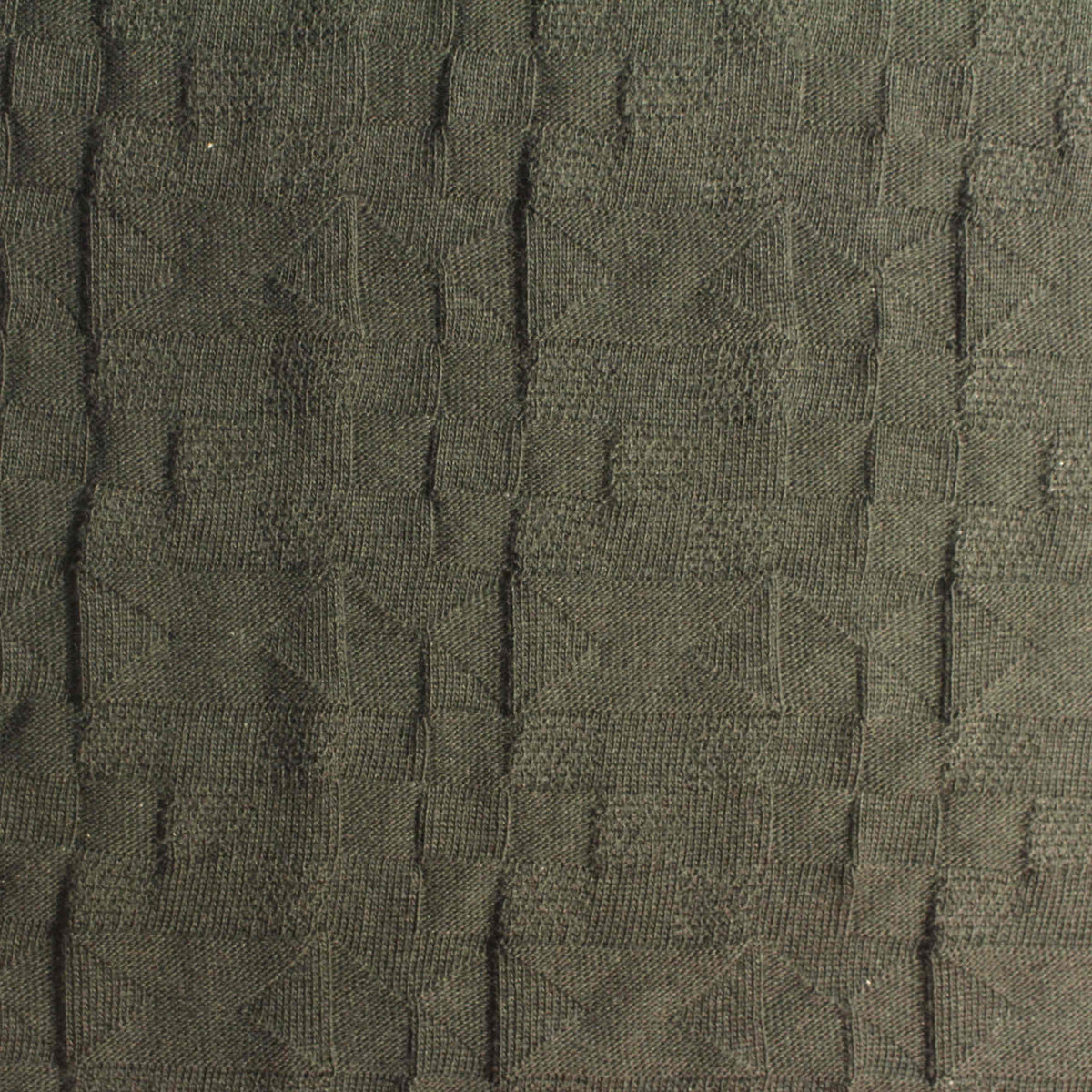 Green Geometric-Square Jacquard, Cotton