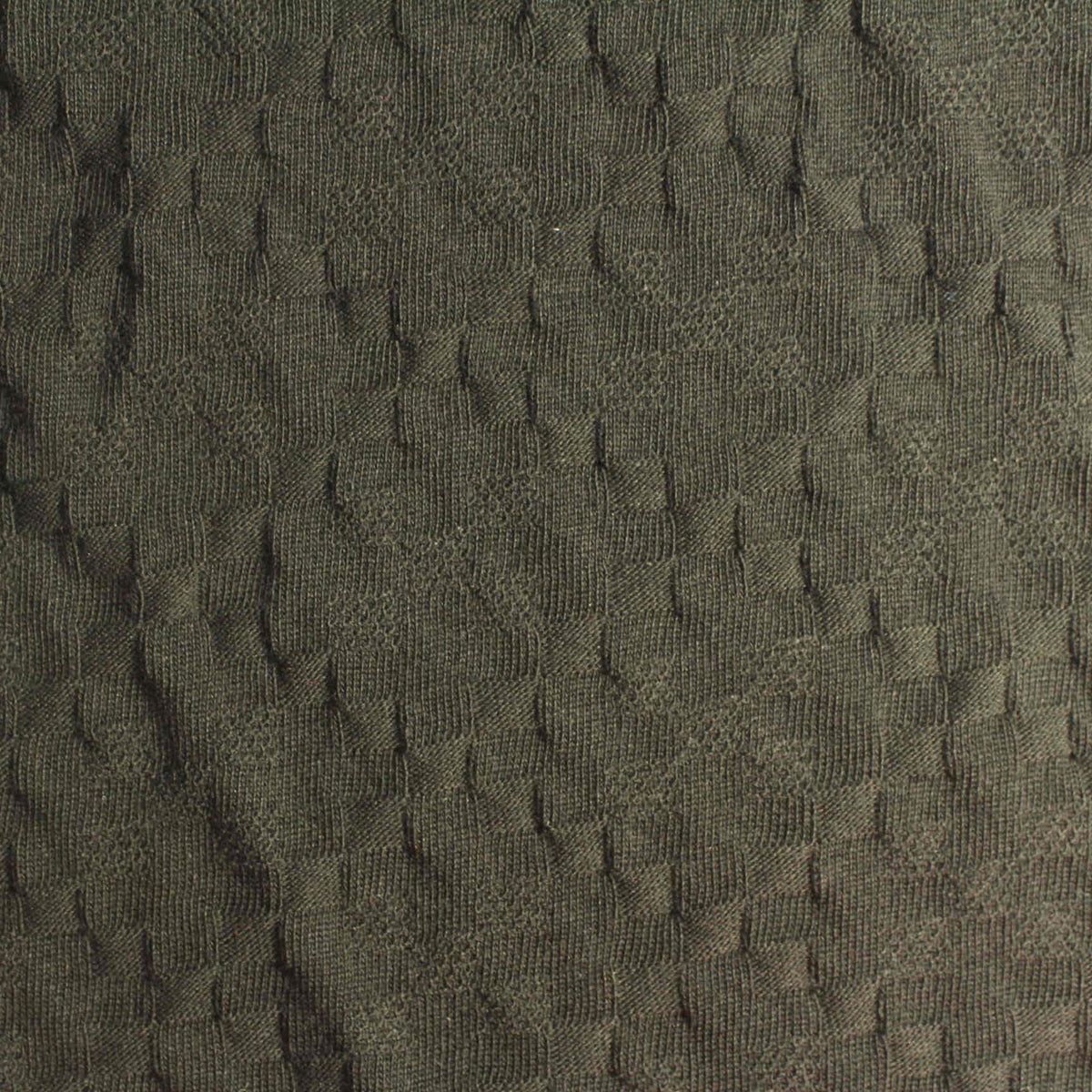 Dark Green Square Jacquard, Cotton