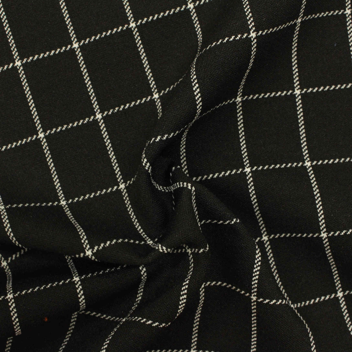 Black Grid Jacquard, Polyester, 404 gsm