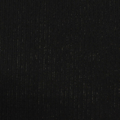 Black Marl Rib Knit, Viscose-Poly, 213 gsm