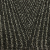 Black Vertical-Stripe Interlock Knit, Polyester