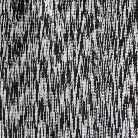 Black Vertical-Dash Rib Knit, Cotton-Tencel Lyocell
