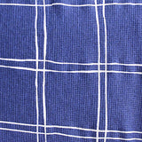 White Irregular-Check Waffle Knit, Cotton — texture